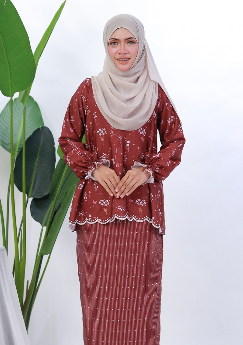 Kurung Dang Aulia - Burgundy