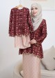 Kurung Sri Tulip Mini Kids - Burgundy