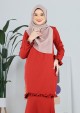 Kurung Fateema - Dark Orange