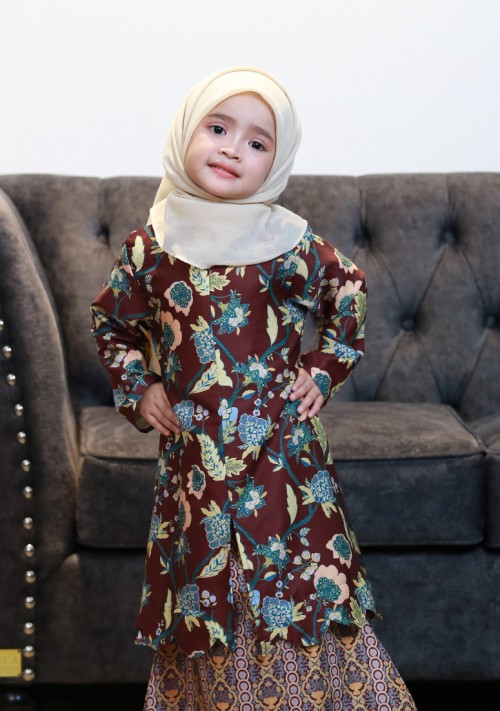 Kurung Dang Tiara Kids - Burgundy