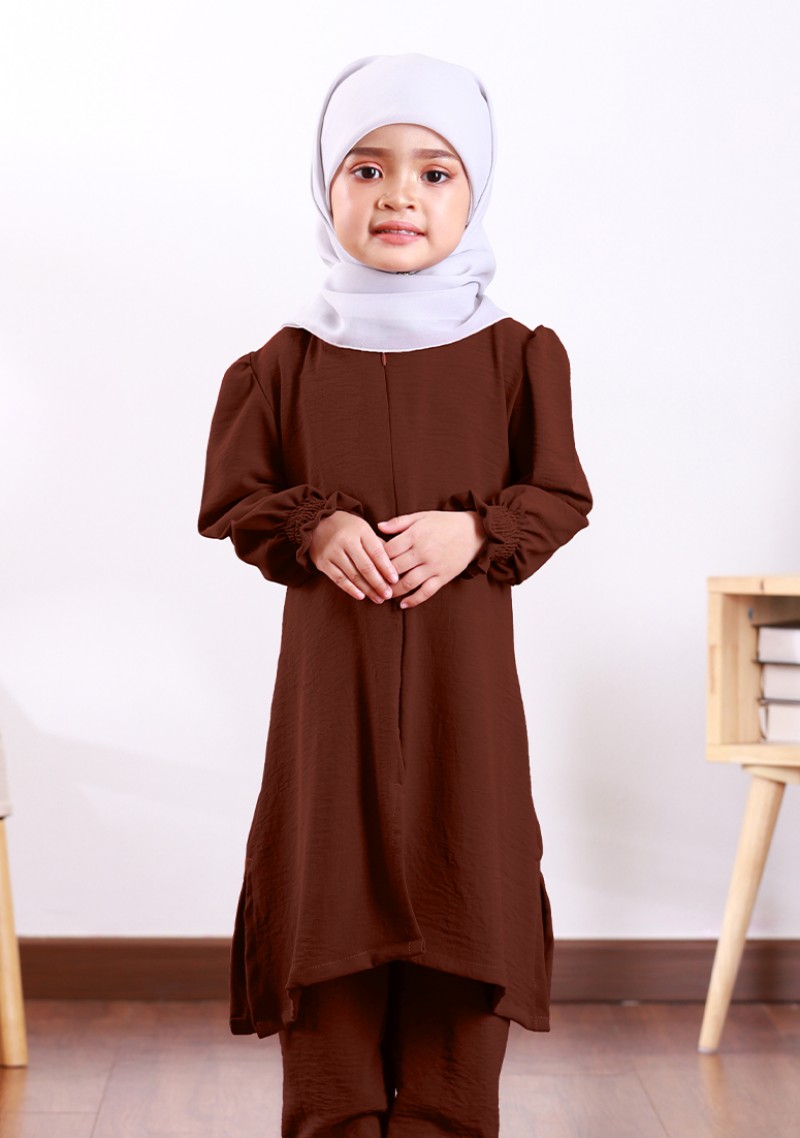 Suit Nur Zakiya Kids - Dark Choc