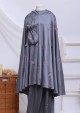 Telekung Reben - Dark Grey