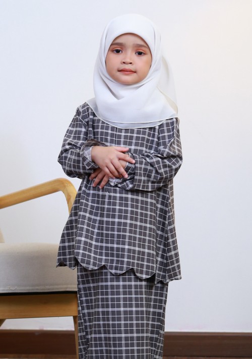 Kurung Dang Hanna Kids - Dark Grey