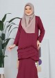 Kurung Delisha - Dark Maroon