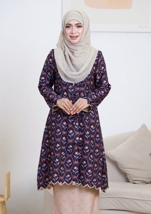 Kurung Sri Tulip - Dark Purple