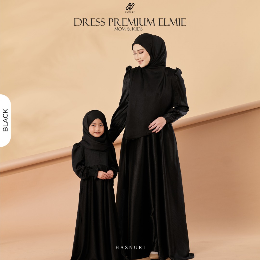 Dress Premium Elmie Kids - Black