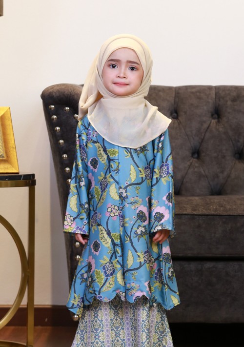 Kurung Dang Tiara Kids - Dusty Blue