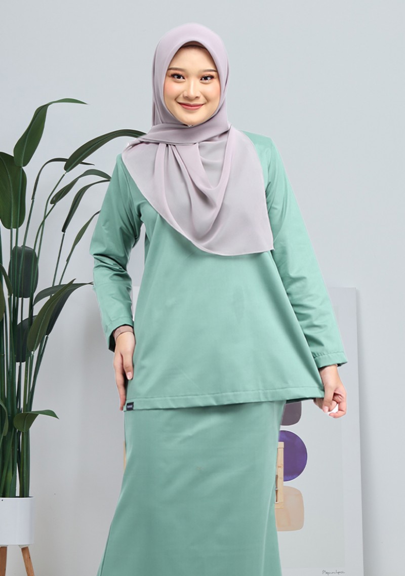 Kurung Haneefa - Dusty Green