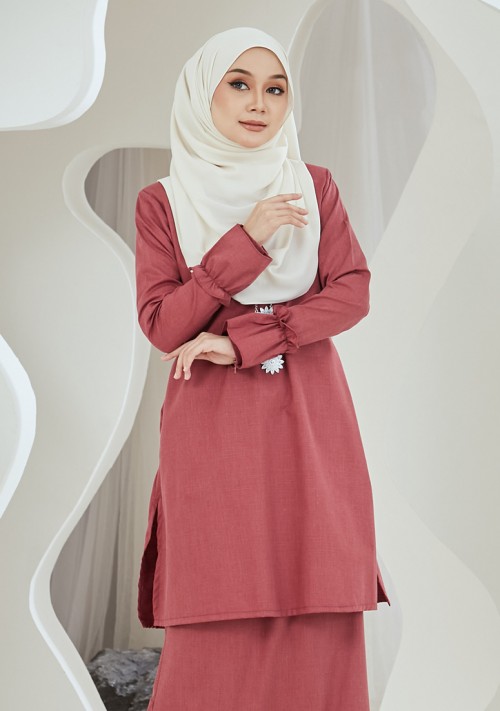 Kurung Sakura - Dusty Maroon