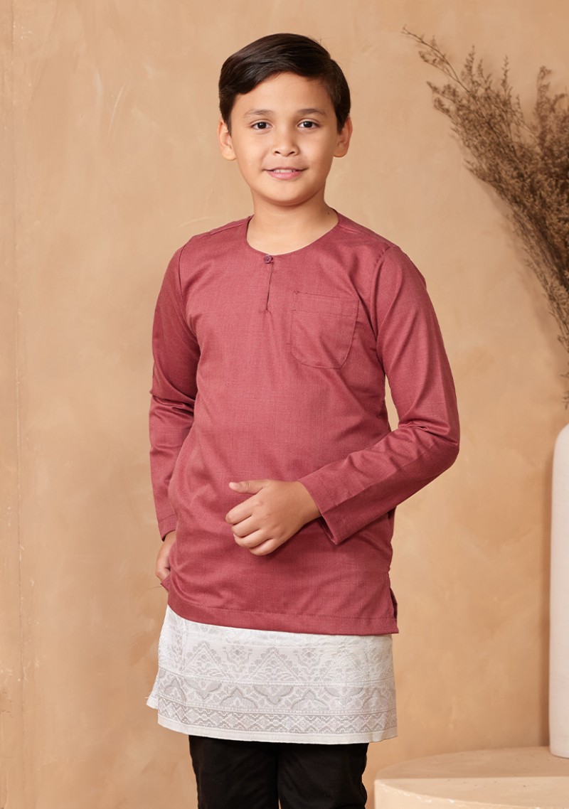 Kurta Zayn Kids - Dusty Maroon