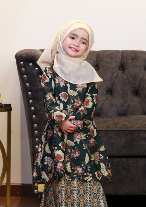 Kurung Dang Tiara Kids - Emerald Green