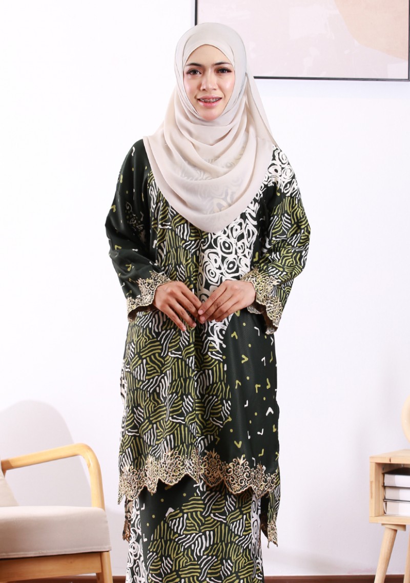 Kurung Indahsari - Emerald Green