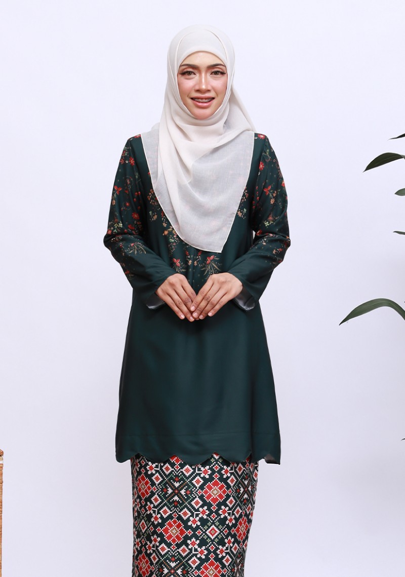 Kurung Amna - Emerald Green