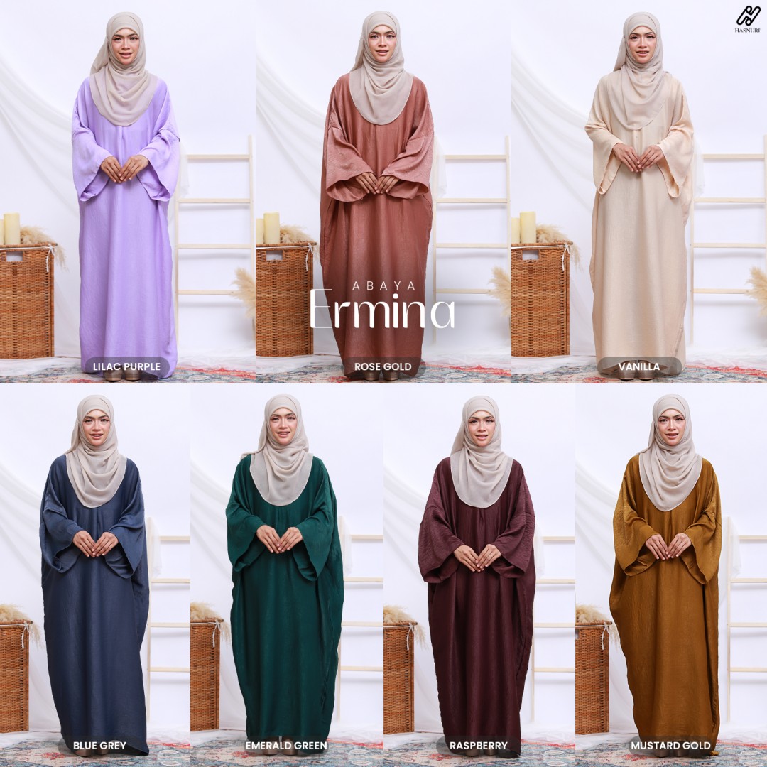 Abaya Ermina - Blue Grey