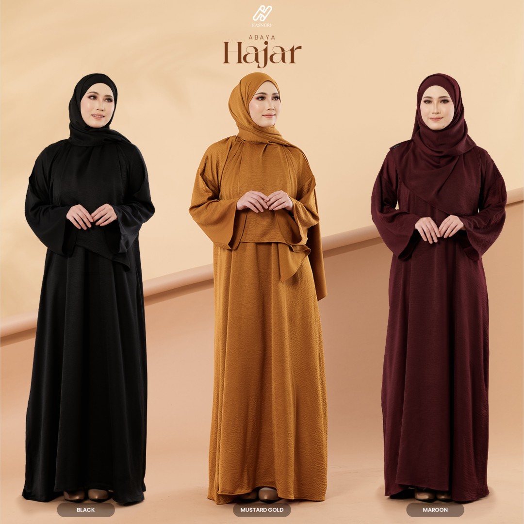 Abaya Hajar - Black