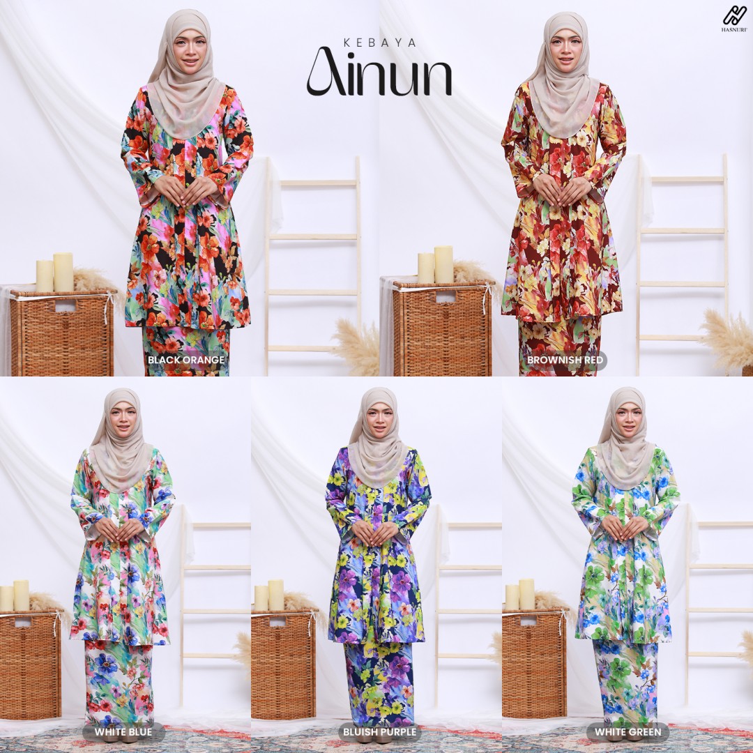 Kebaya Ainun - Black Orange