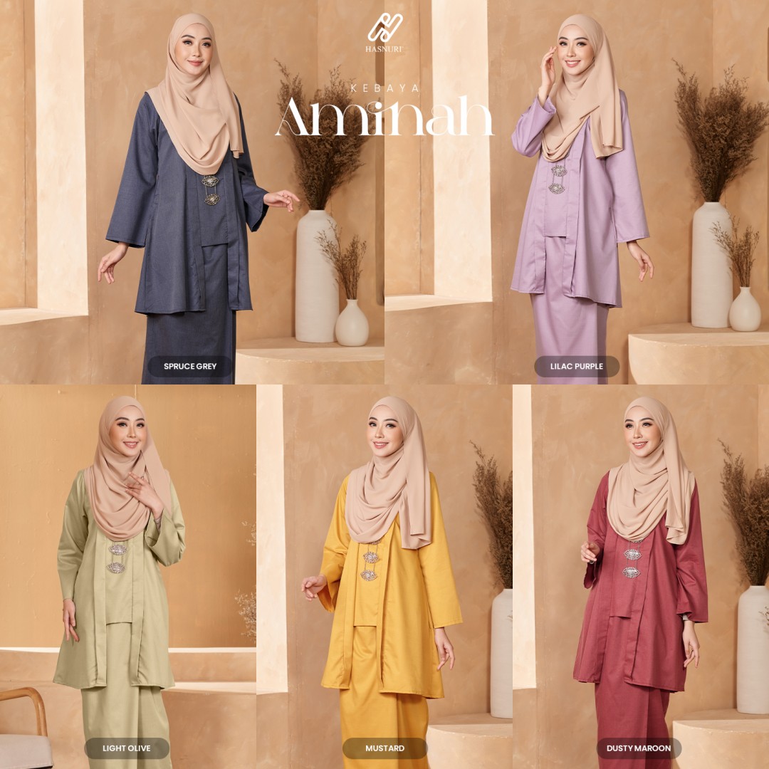 Kebaya Aminah - Spruce Grey