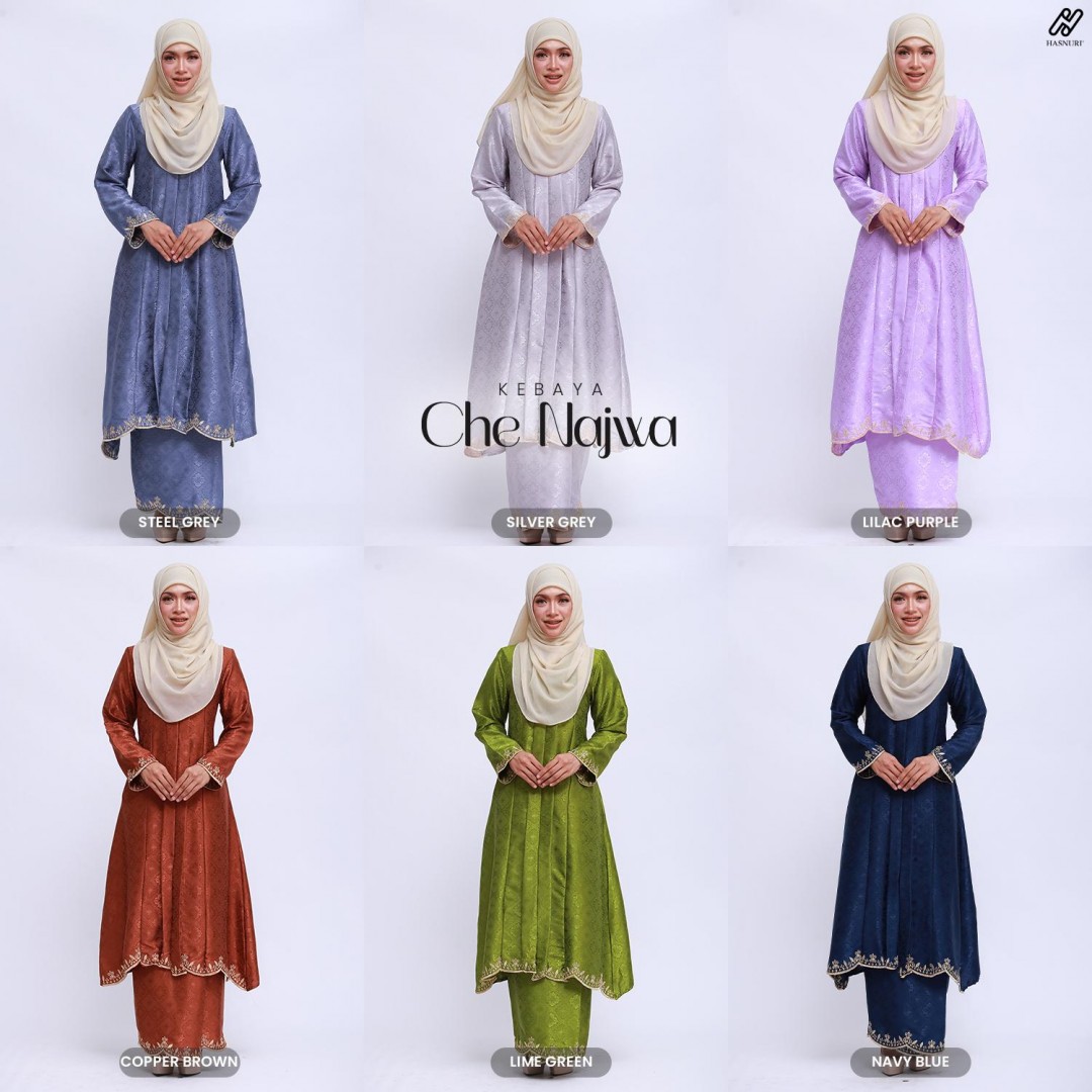 Kebaya Che Najwa - Steel Grey
