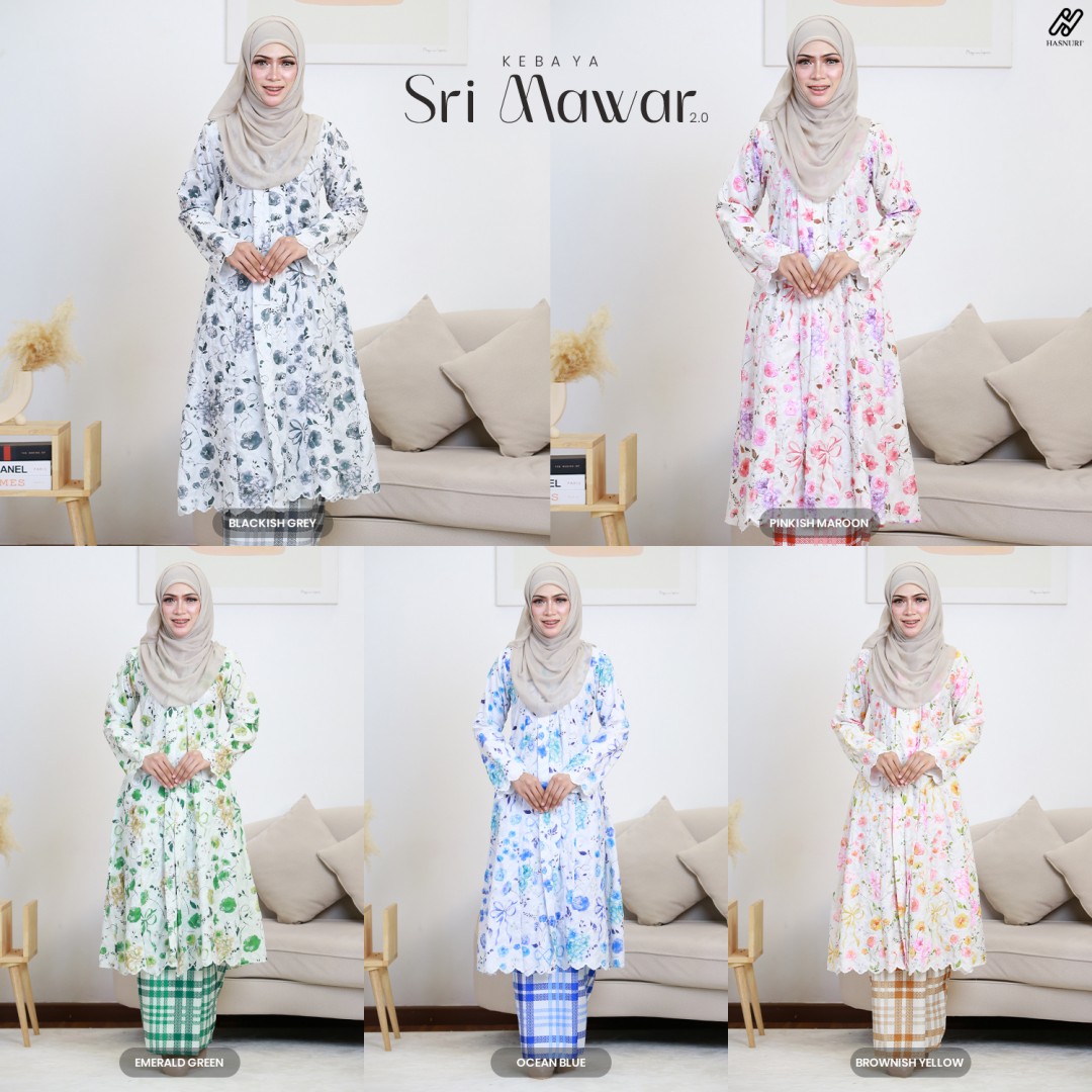 Kebaya Sri Mawar 2.0 - Brownish Yellow