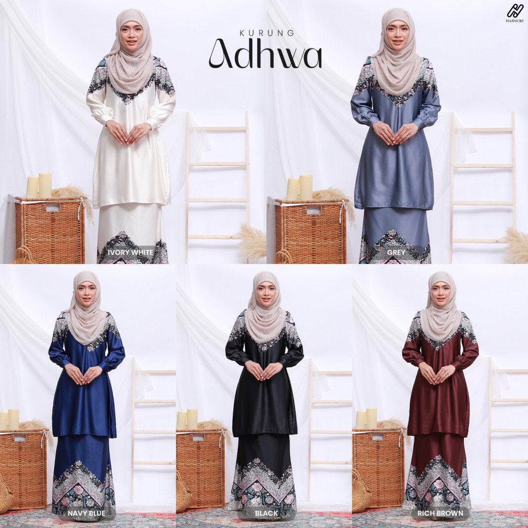 Kurung Adhwa - Grey