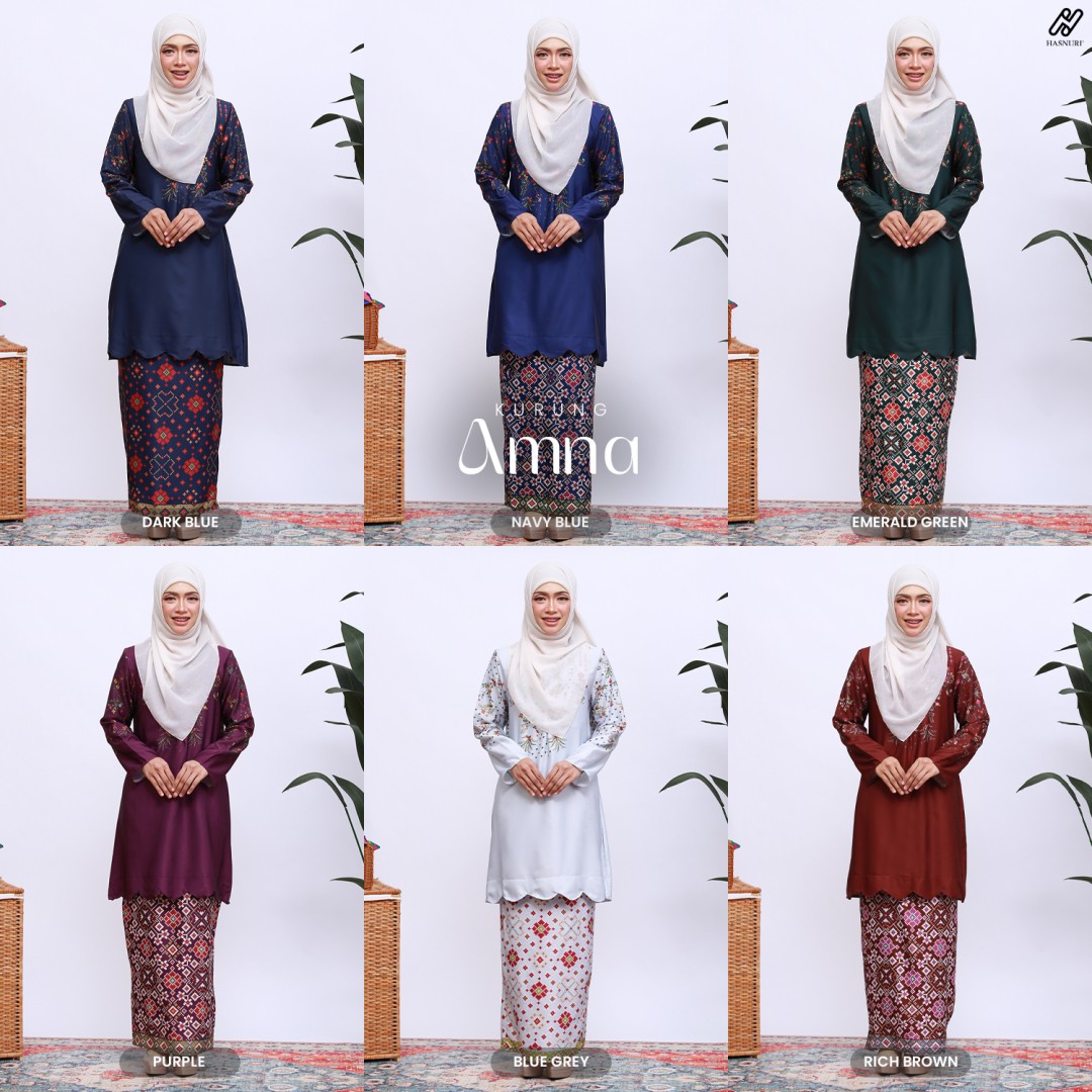 Kurung Amna - Emerald Green