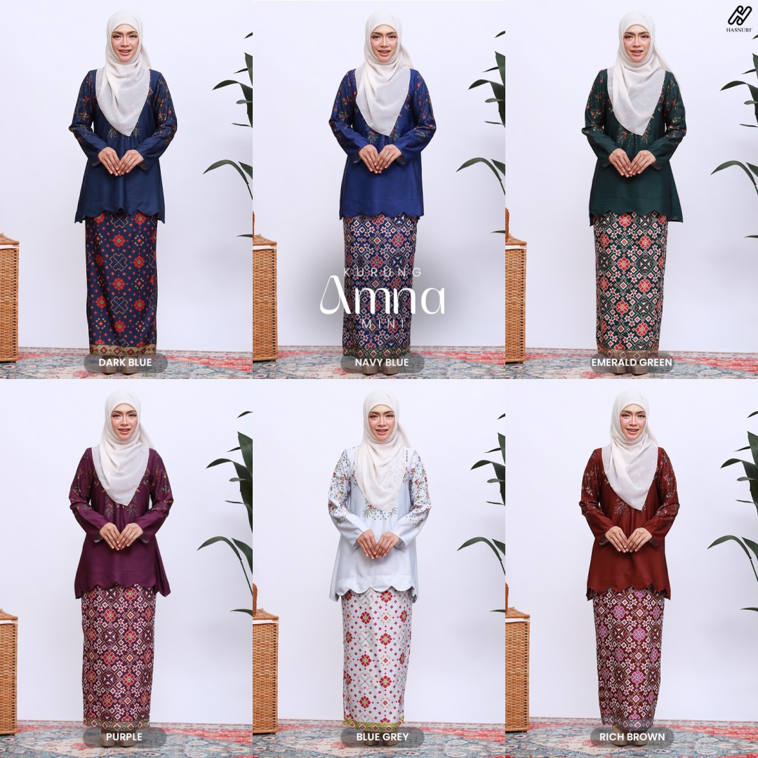 Kurung Amna Mini - Purple
