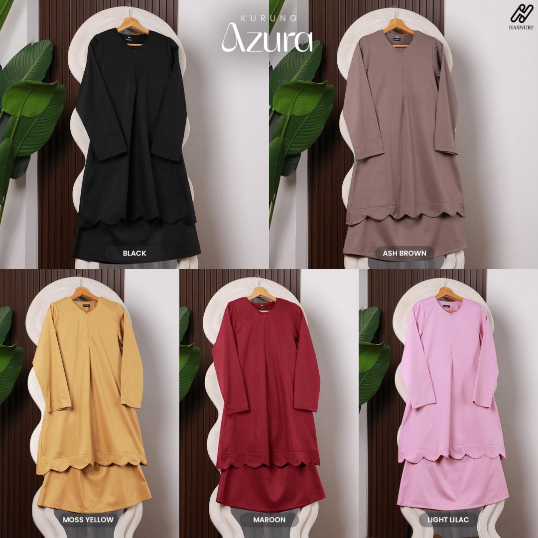 Kurung Azura - Moss Yellow