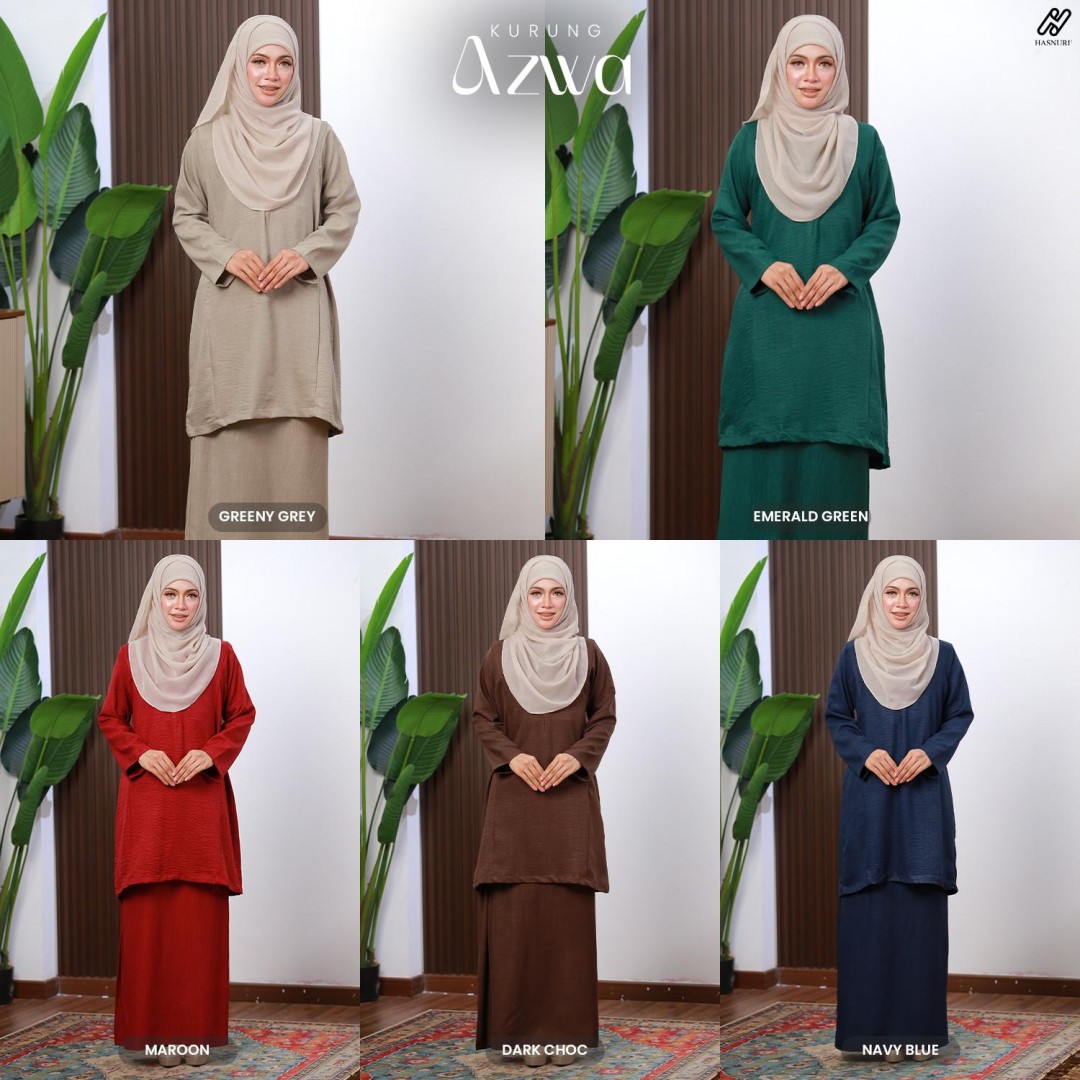 Kurung Azwa - Greeny Grey