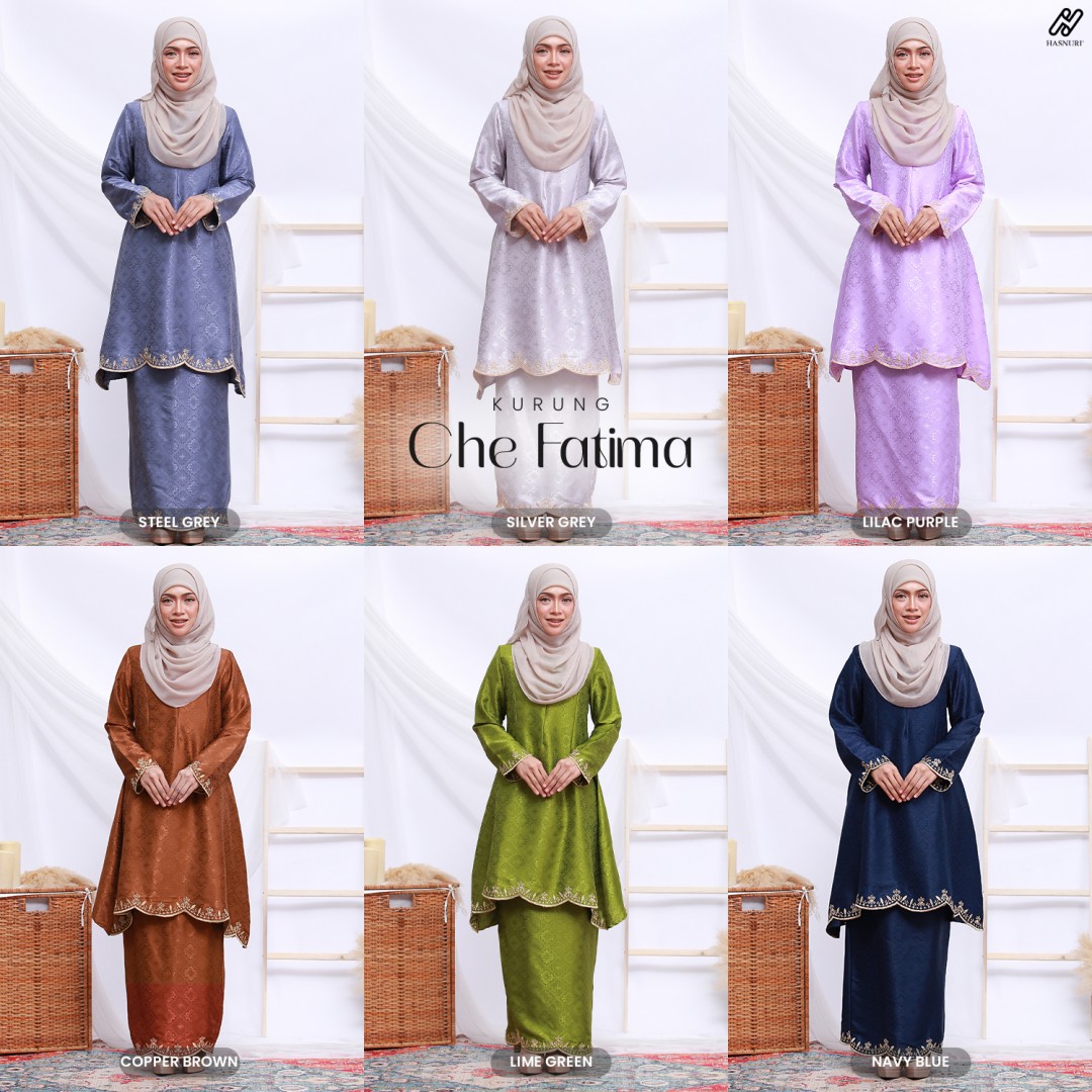 Kurung Che Fatima - Lime Green