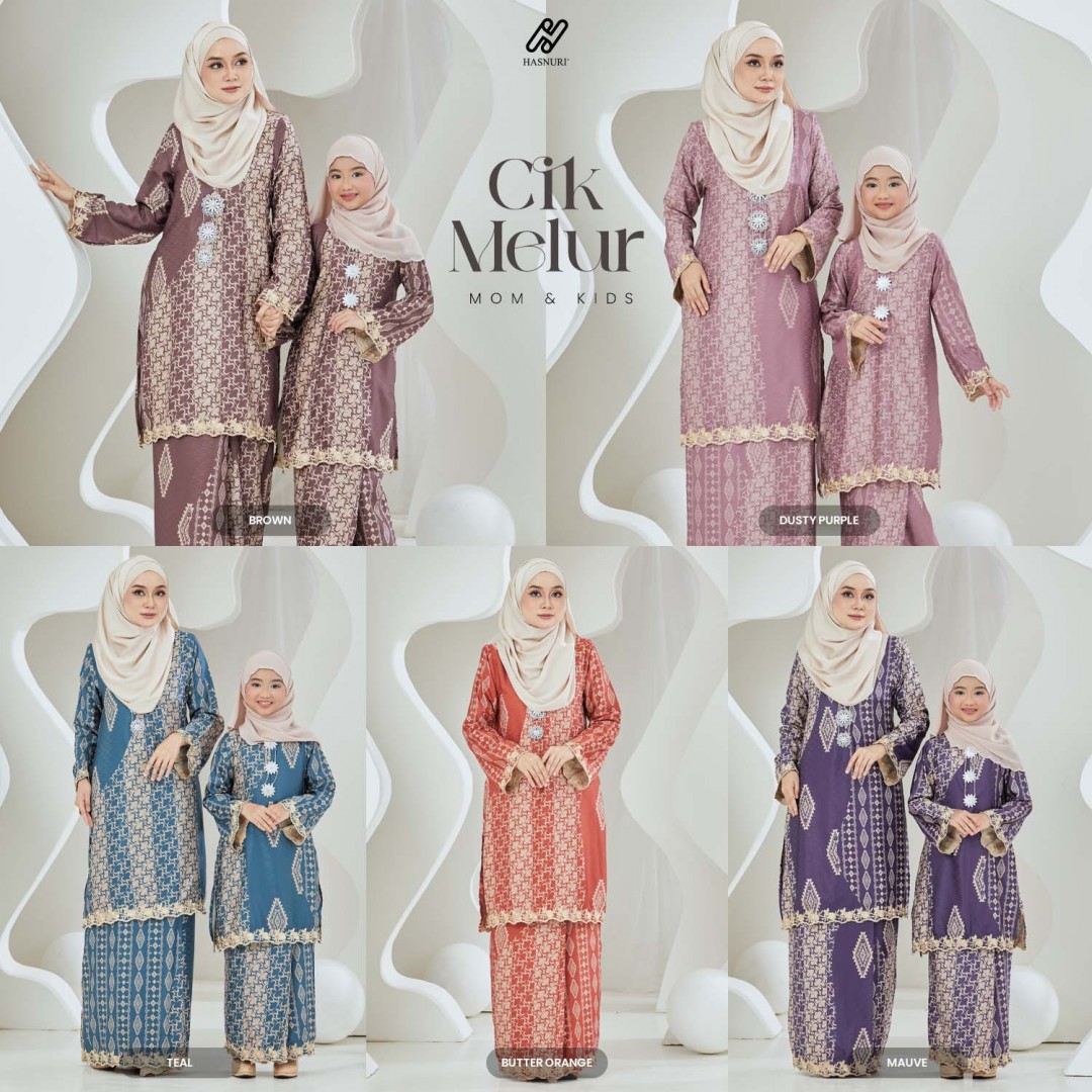 Kurung Cik Melur Kids - Brown