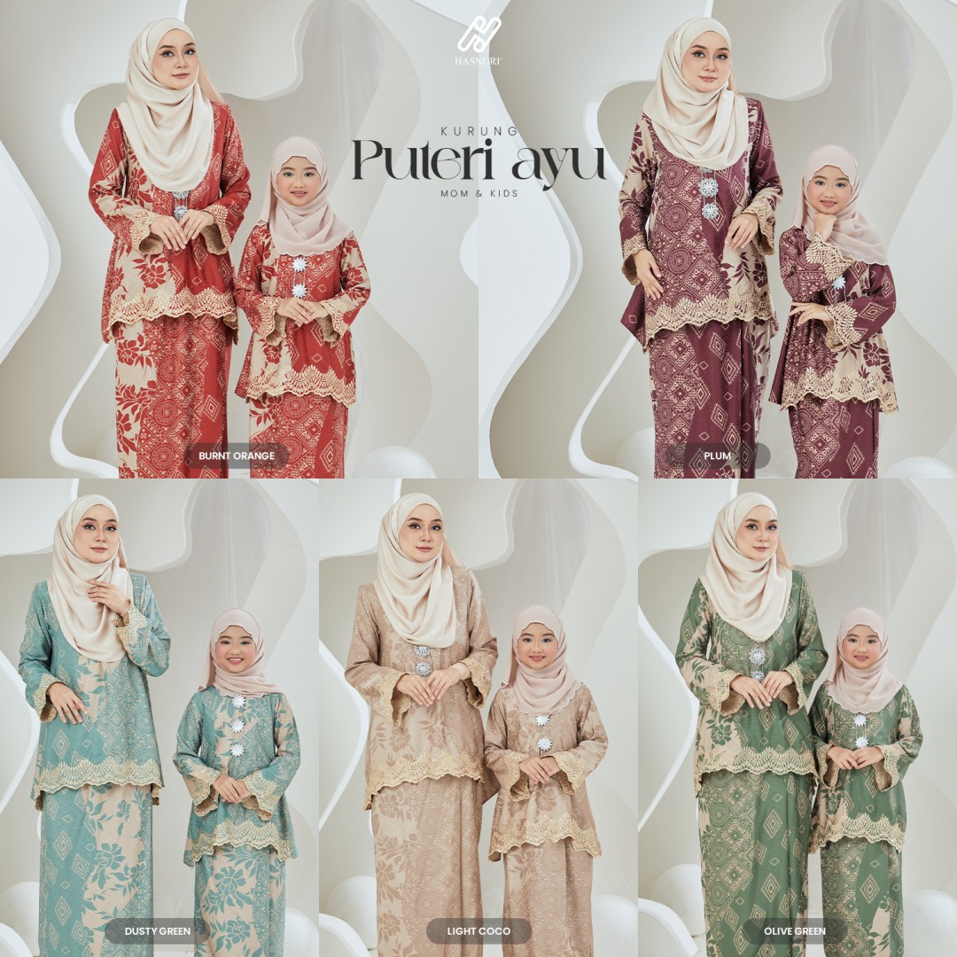 Kurung Puteri Ayu Kids - Plum