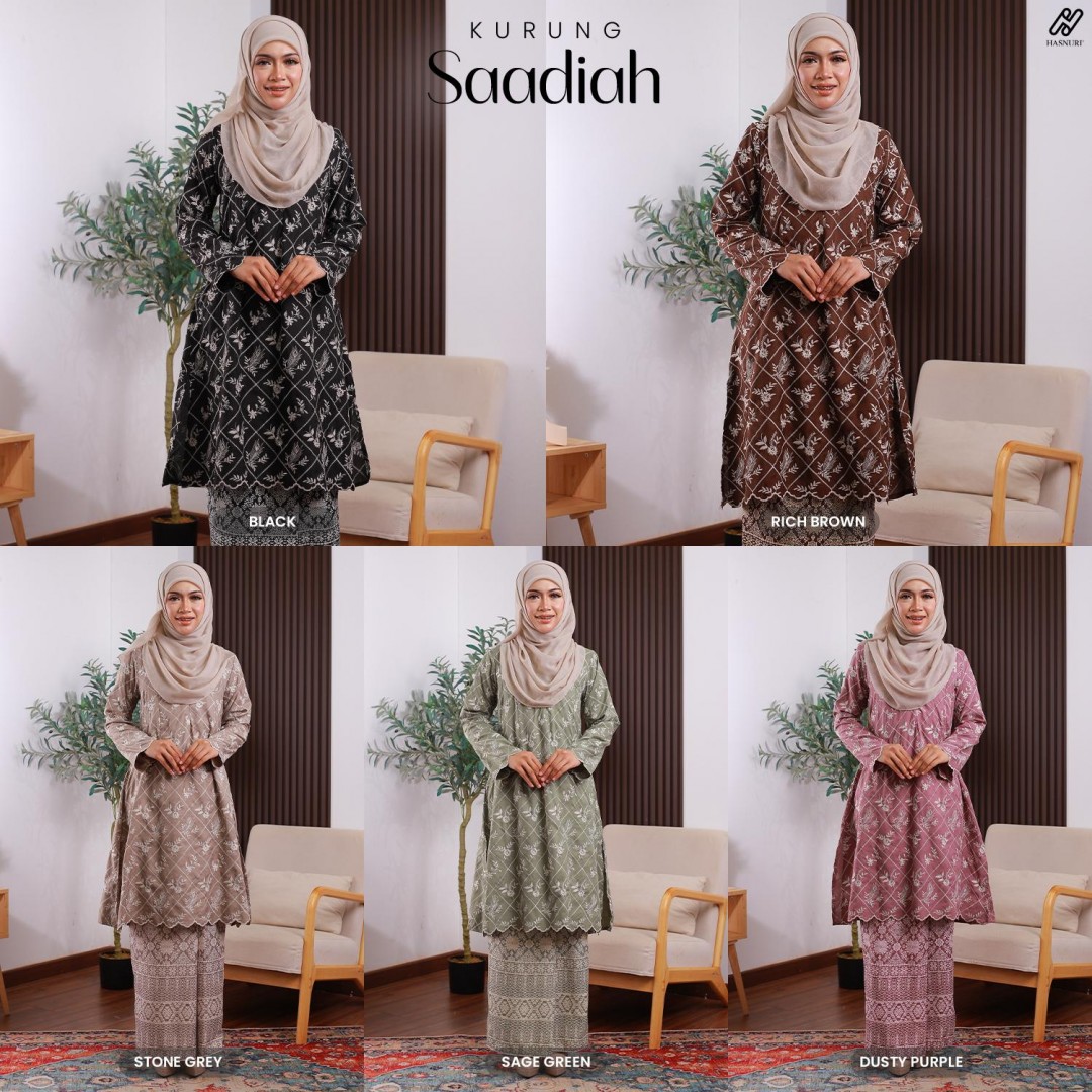 Kurung Saadiah - Stone Grey