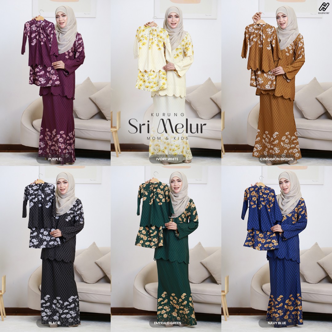 Kurung Sri Melur - Emerald Green