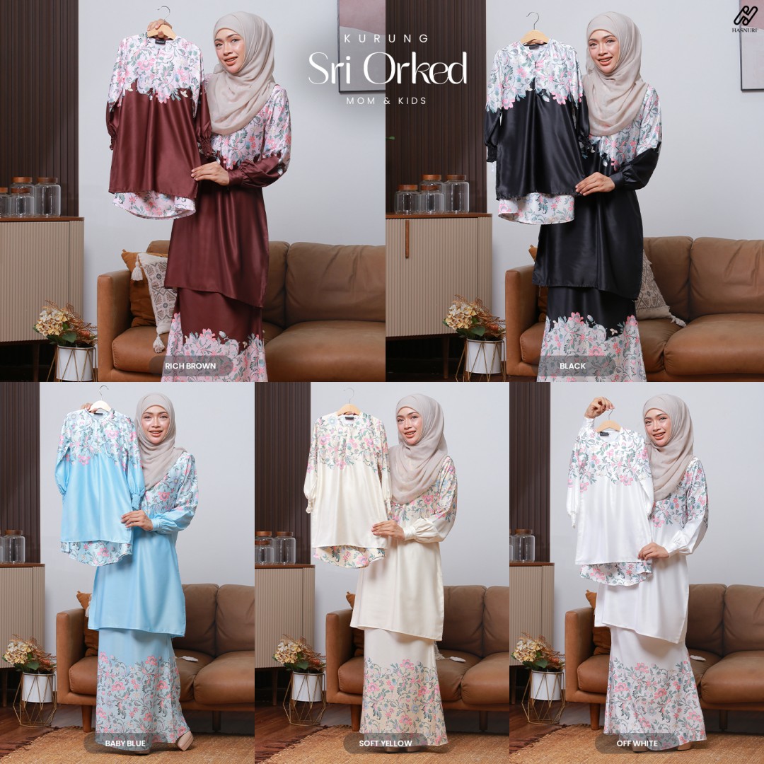Kurung Sri Orked - Baby Blue