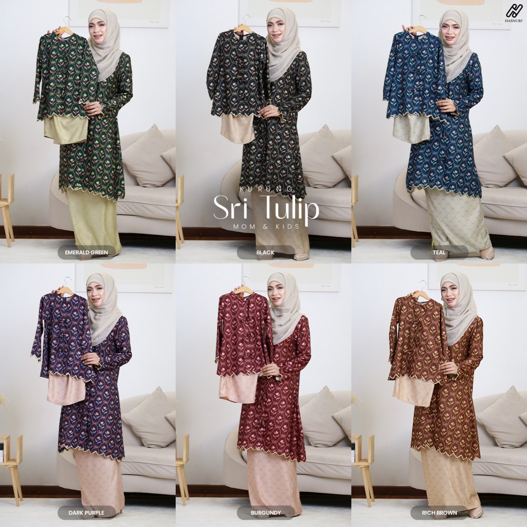 Kurung Sri Tulip Kids - Black