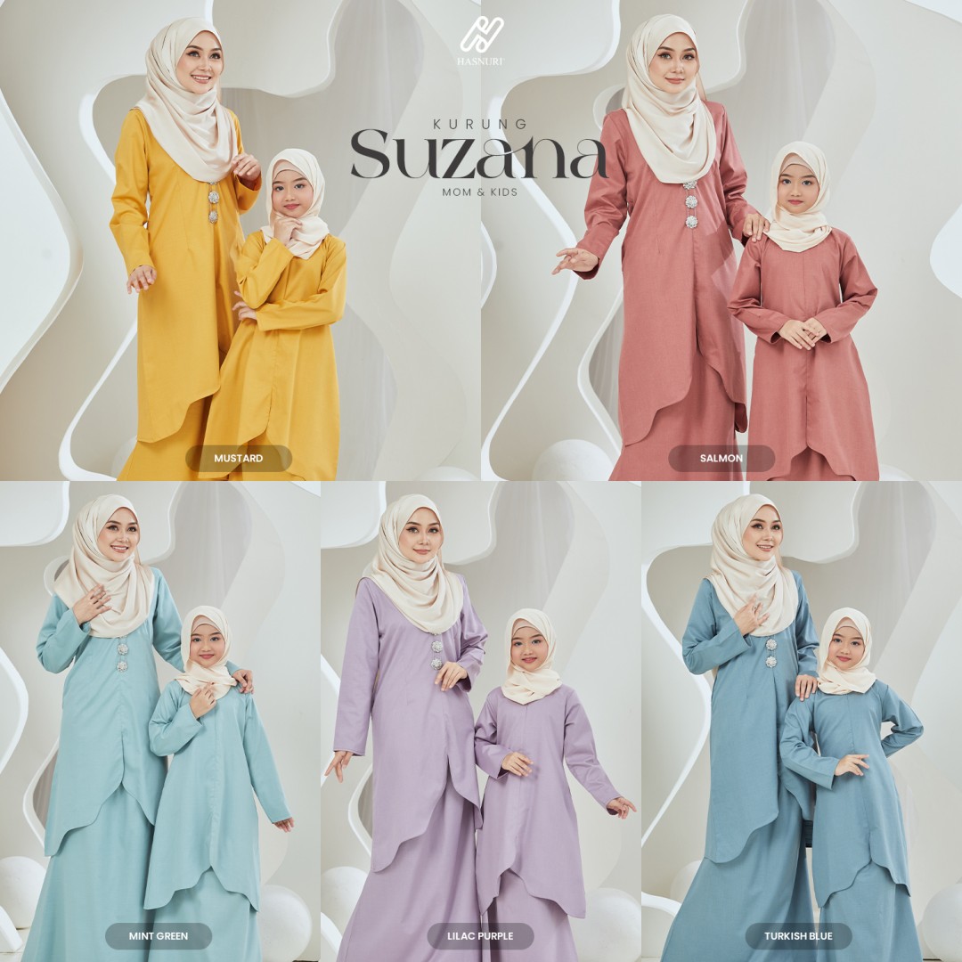 Kurung Suzana - Mint Green