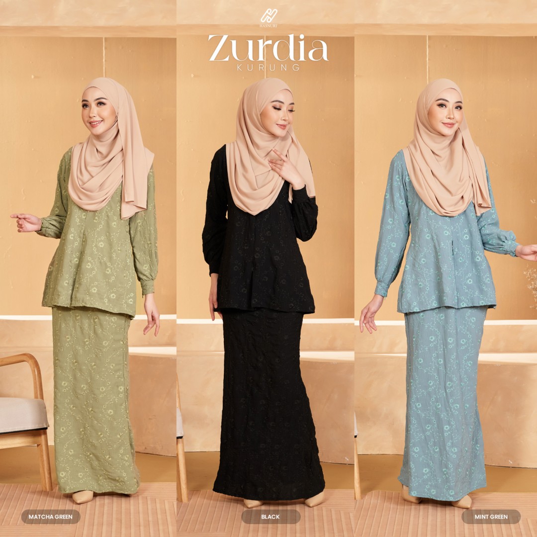 Kurung Zurdia - Matcha Green