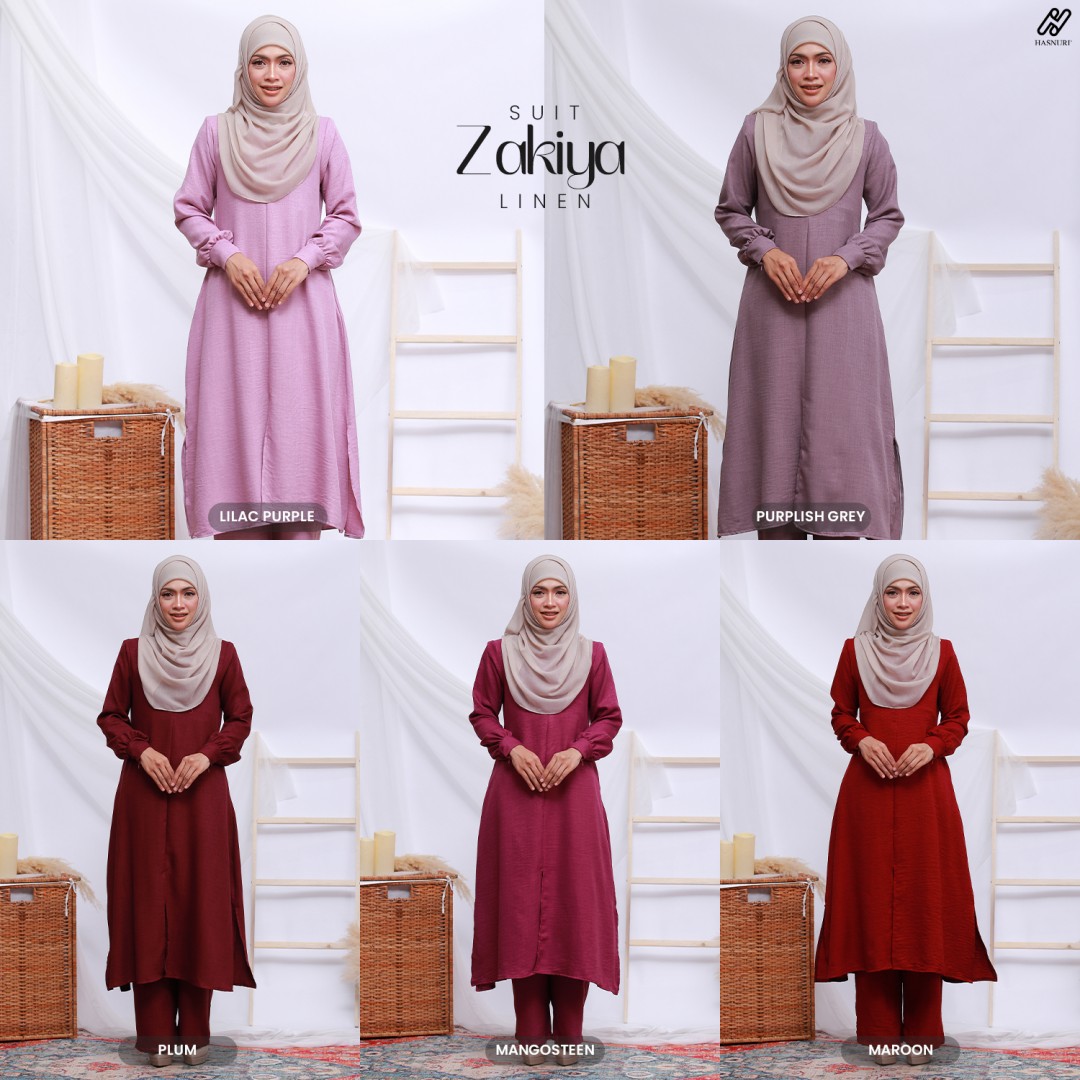 Suit Zakiya Linen - Dark Choc