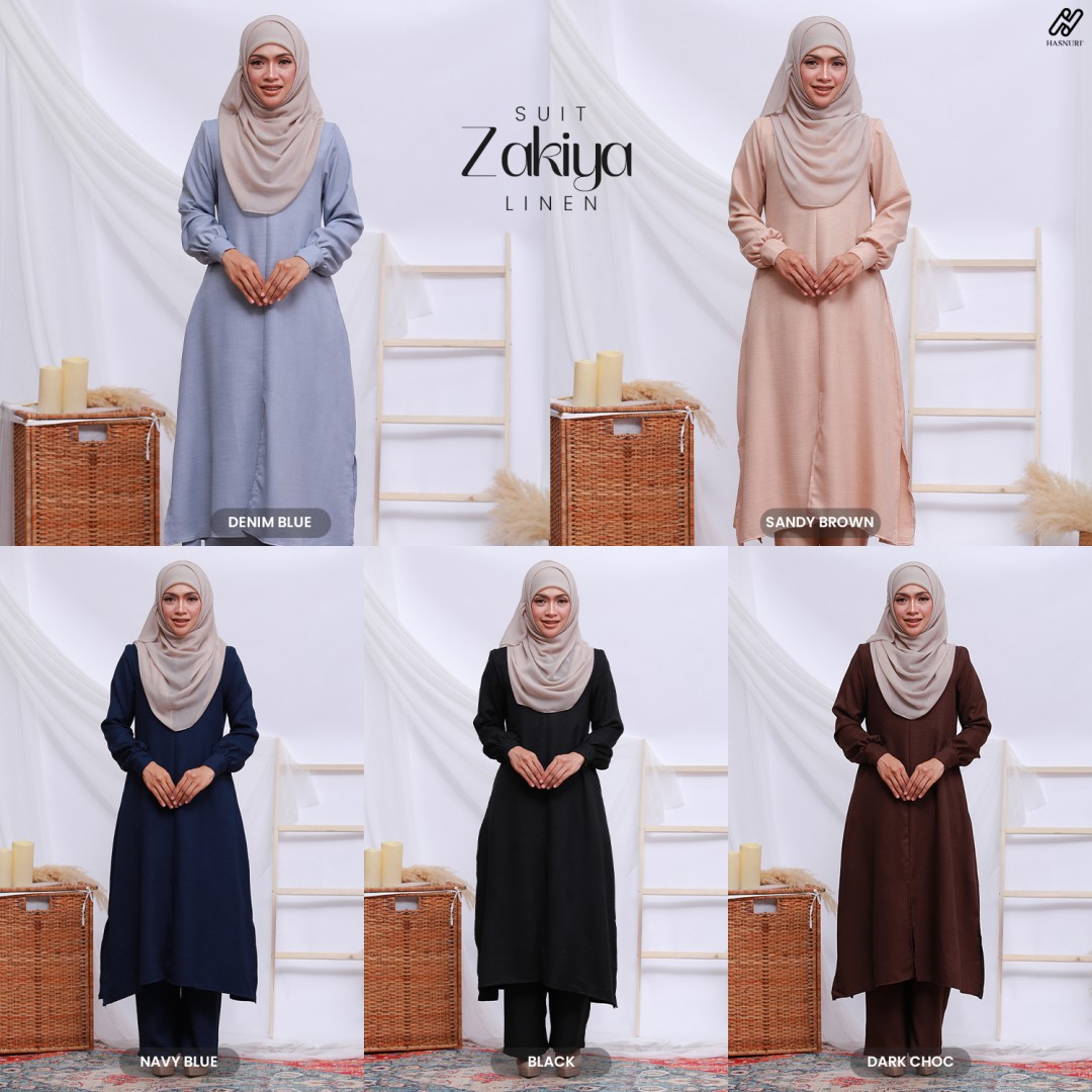 Suit Zakiya Linen - Emerald Green