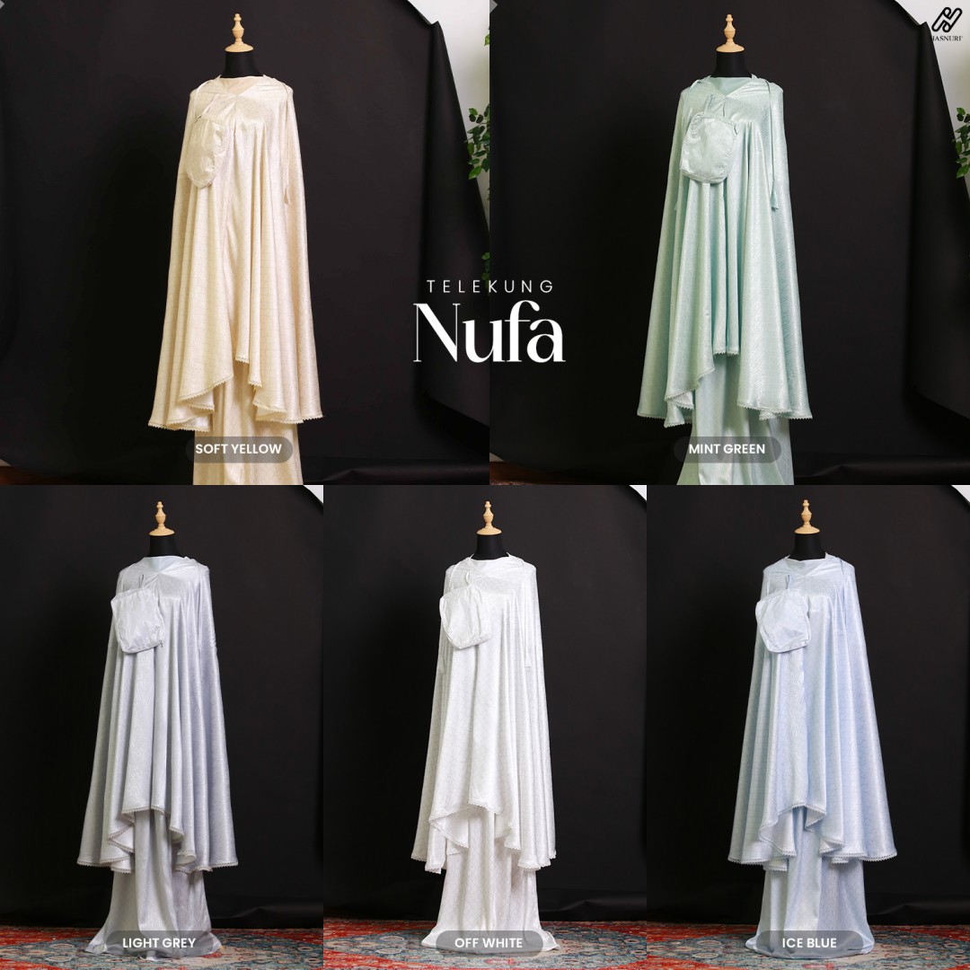 Telekung Nufa - Baby Blue