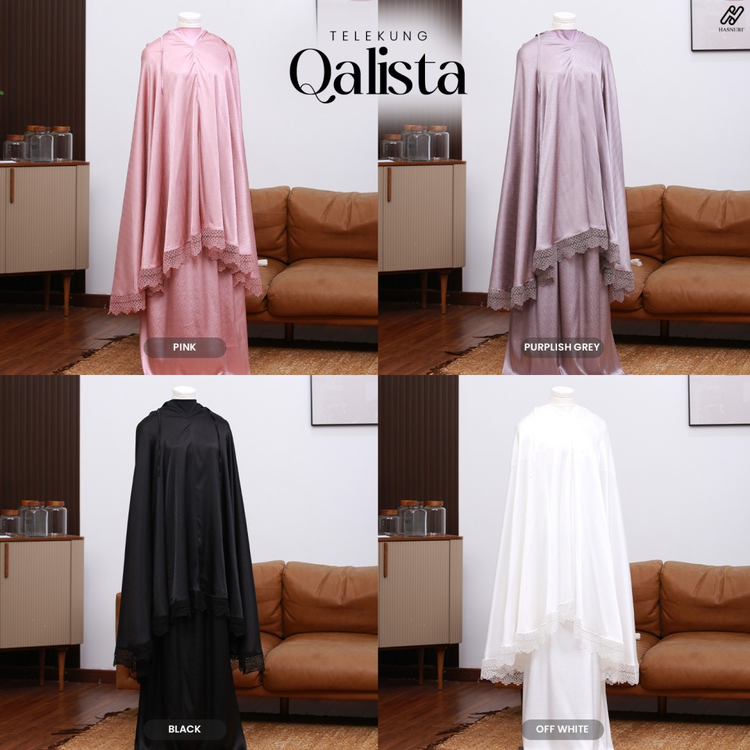 Telekung Qalista - Purplish Grey