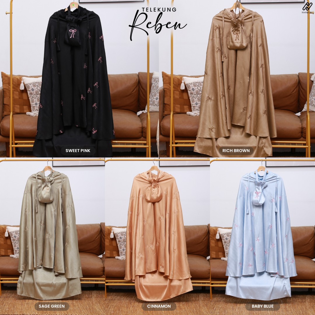 Telekung Reben - Nude Cream