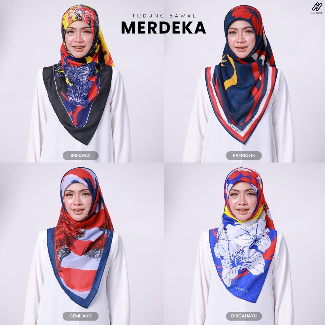 Tudung Bawal Merdeka - Dirgahayu