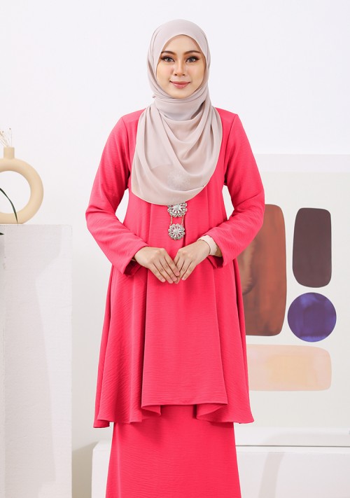 Kurung Maymunah - Fuschia Pink