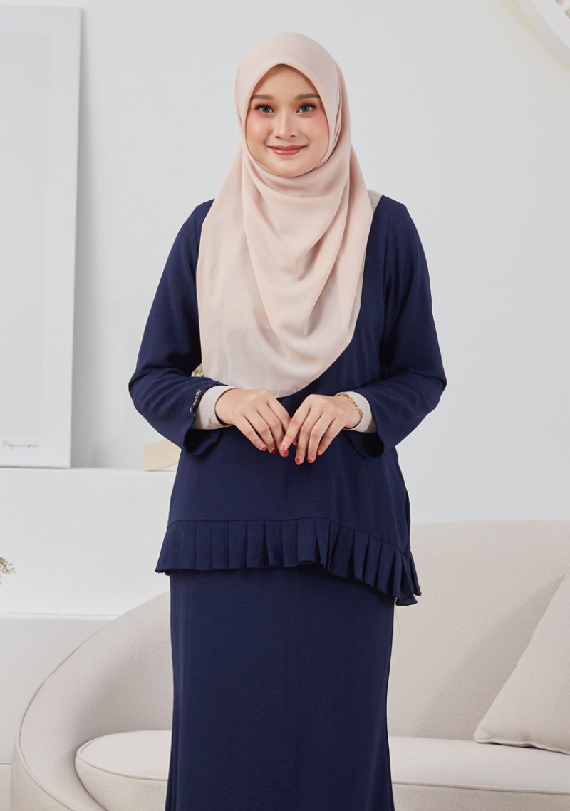 Kurung Wawa - Navy Blue