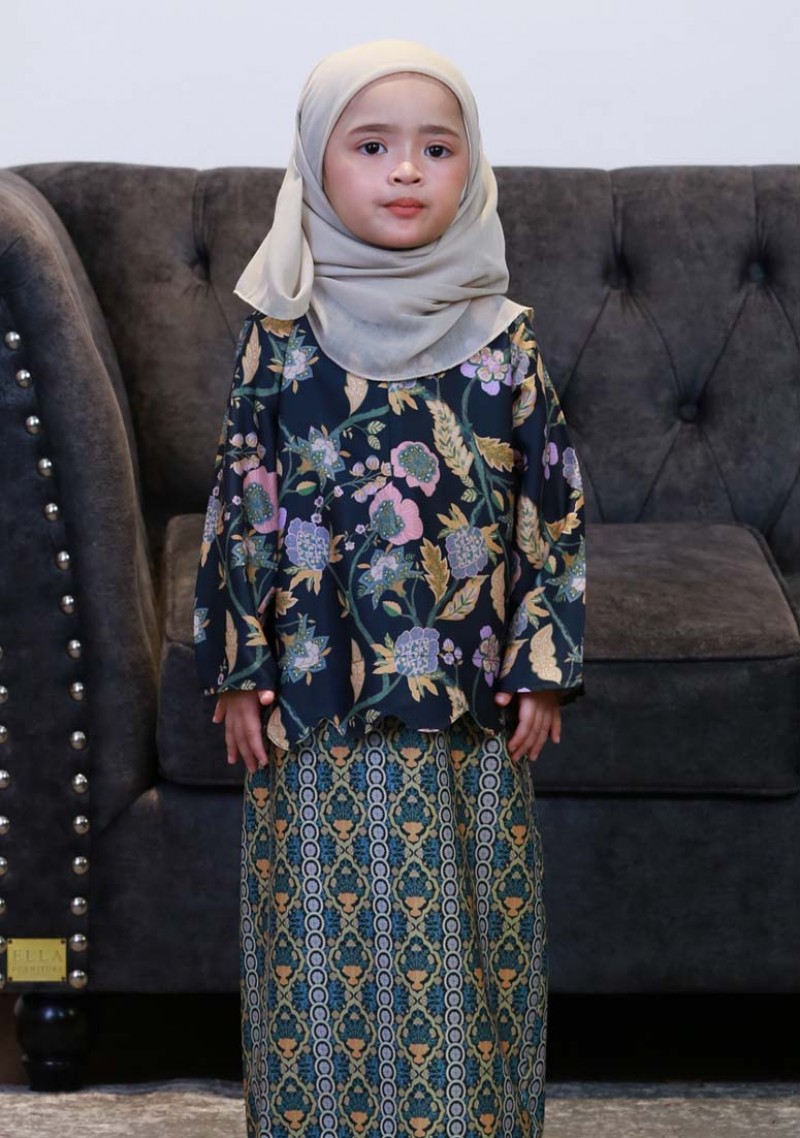 Kurung Dang Tiara Mini Kids - Deep Green