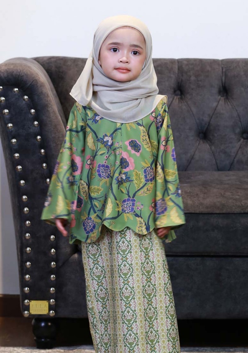 Kurung Dang Tiara Mini Kids - Green Tea