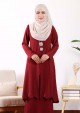 Kurung Lala Scallop - Maroon