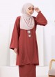 Kurung Nur Zaleha - Brick Red