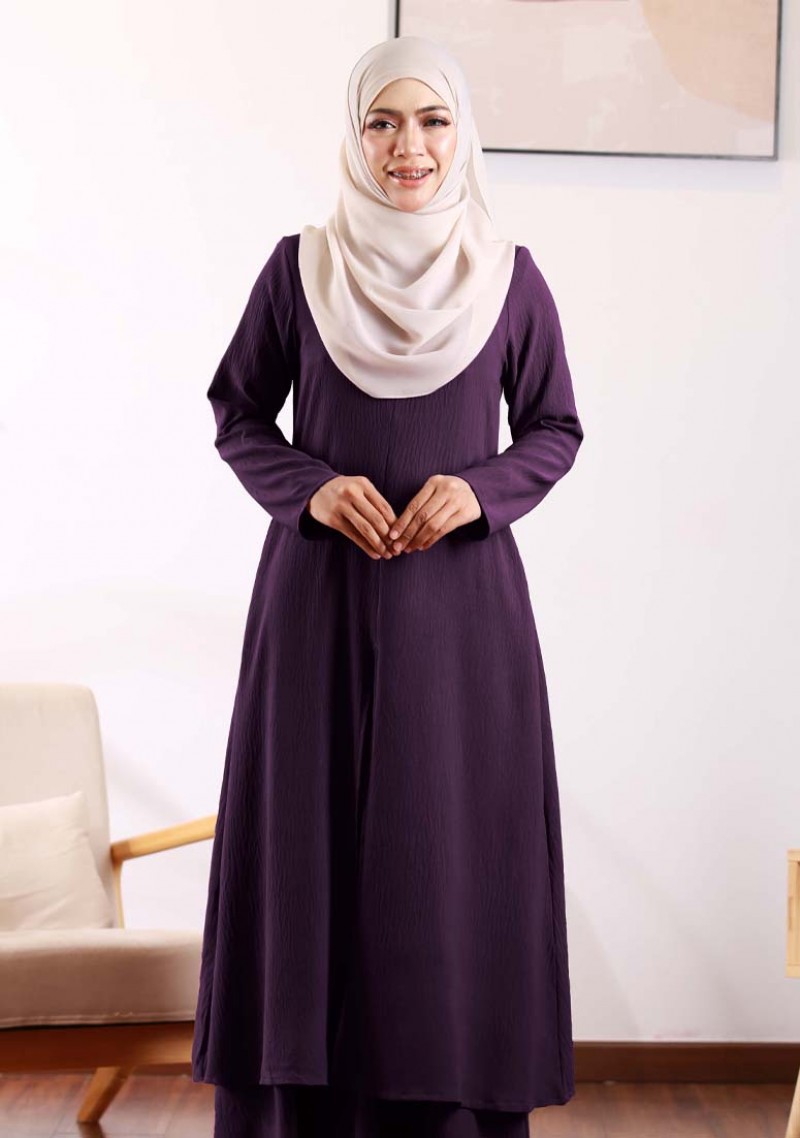 Kurung Princess Siti - Dark Purple